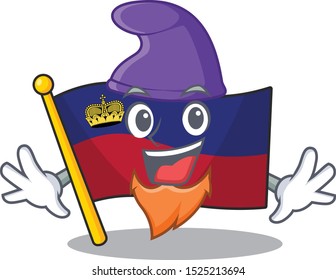 Elf flag liechtenstein mascot with isolated character