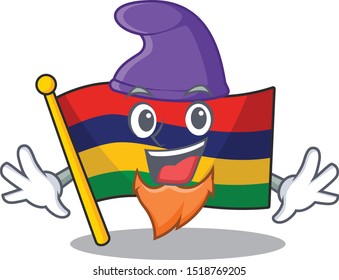 Elf flag mauritius character isolated the cartoon