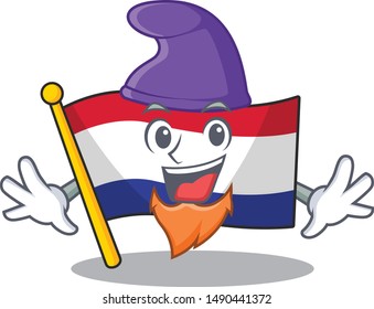 Elf flag netherlands isolated in the character