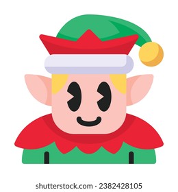 elf flat icon. Perfect for graphic design, mobile, UI, and web masterpieces