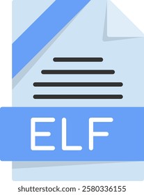 ELF Flat Style Icon Design