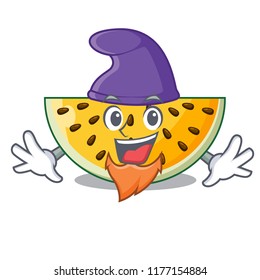 Elf fresh yellow watermelon on character cartoon