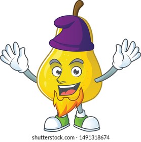 Elf fruit pear cartoon character with mascot