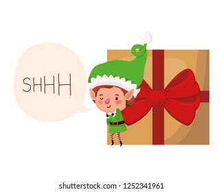 elf with gift box avatar character