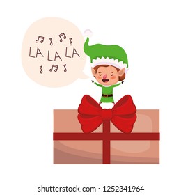 elf with gift box avatar character