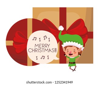 elf with gifts boxs avatar character