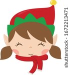 Elf girl, illustration, vector on white background.