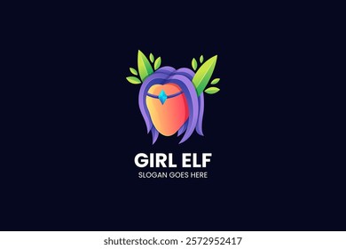 Elf Gradient Colorful Logo. Vector Illustration