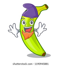 Elf green banana cartoon in the market