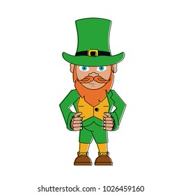 Elf with hat cartoon