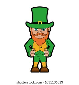 Elf with hat cartoon