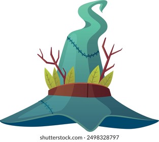 Elf hat cartoon icon. Forest nature cap isolated on white background