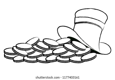 Elf hat with coins sketch