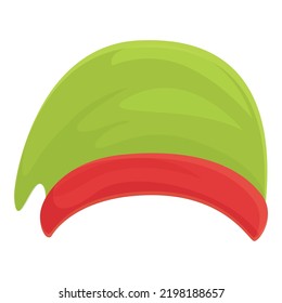 Elf Hat Icon Cartoon Vector. Santa Xmas. Face Head