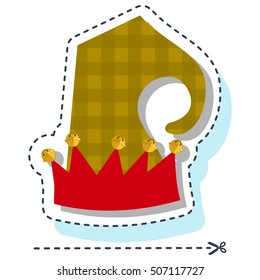Elf hat icon. Vector illustration on a white background.