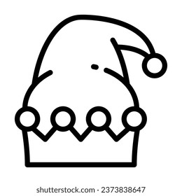 Elf hat line icon. Perfect for graphic design, mobile, UI, and web masterpieces