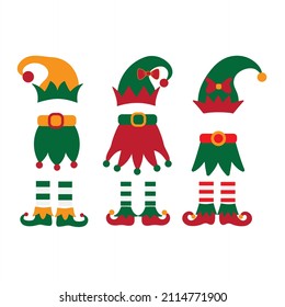 Elf Hat Svg, Elf Socks , Elf Ears , Elf SVG file Cricut file silhouettes