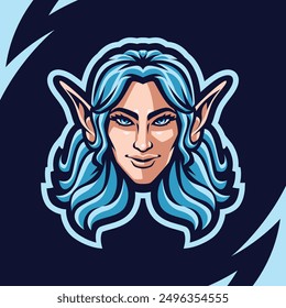 Elf head for esport or gaming logo game team