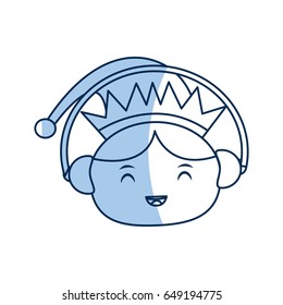 elf helper santa christmas celebration, outline icon