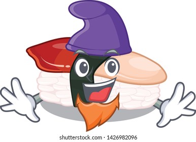 Elf hokkigai sushi isolated in the character