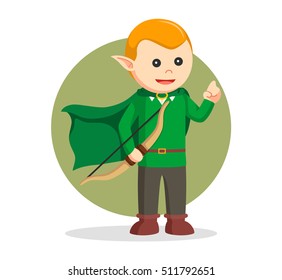 elf holding bow  illustration design