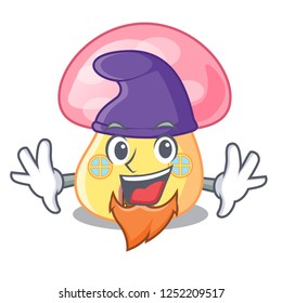 Elf house mushroom in isolated on mascot