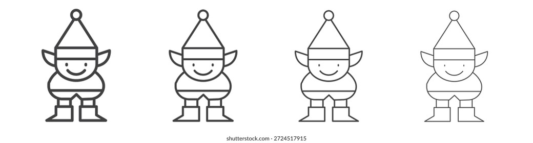 Ícone Elfo conceito Pictograma Linear. Ilustração de elemento simples.