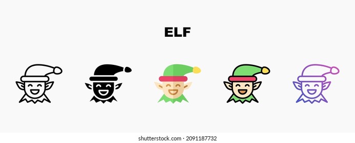 Elf icon designed in outline flat glyph filled line and gradient. Perfect for website mobile app presentation and any other projects. Enjoy this icon for your project.