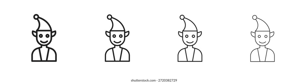 Conjunto de ícones Elf, Ilustração, Preto