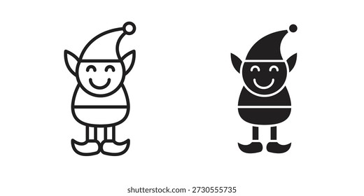 Conjunto de íconos de elfo. paquete de elementos de Web de logotipo mínimo.