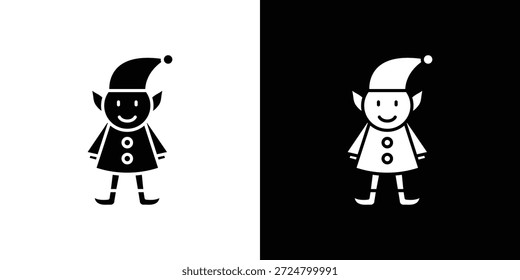 Elf ícone silhueta vetor plana ilustração design pack.