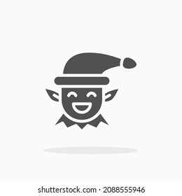 Elf icon. Solid or glyph style. Vector illustration. Enjoy this icon for your project.