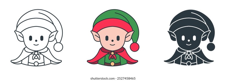 Elf icon symbol vector illustration isolated on white background
