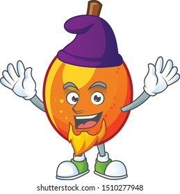 Elf jocote fruit with character cartoon mascot.