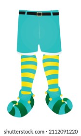 Elf legs and shoes. vector