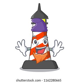 Elf lighthouse character cartoon style