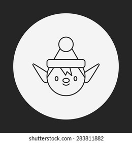 Elf line icon