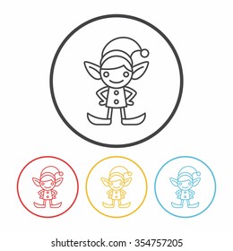 Elf line icon