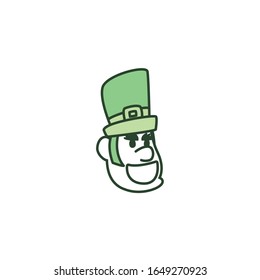 Elf line style icon design, Saint patricks day ireland celebration fortune irish natural and lucky theme Vector illustration