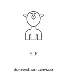 Elf linear icon. Elf concept stroke symbol design. Thin graphic elements vector illustration, outline pattern on a white background, eps 10.