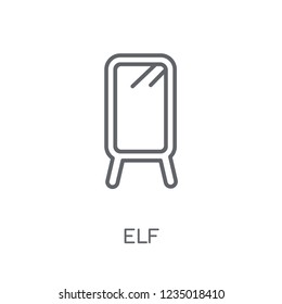 Elf linear icon. Modern outline Elf logo concept on white background from Fairy Tale collection. Suitable for use on web apps, mobile apps and print media.
