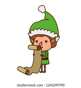 elf with list gifts avatar character