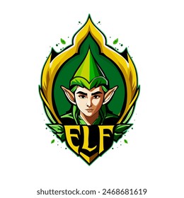 Elf logo design mascot or brand