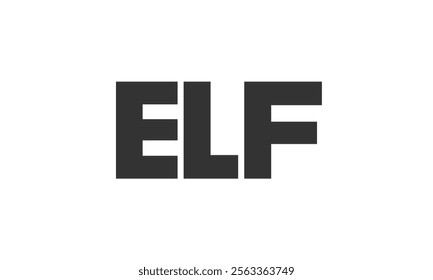 ELF logo design template with strong and modern bold text. Initial based vector logotype featuring simple and minimal typography. Trendy company identity ideal for businesses brand presence.