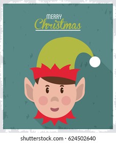 elf merry christmas design
