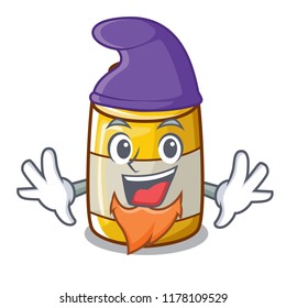 Elf mustard bottle container cartoon with no label