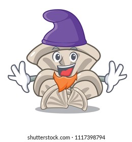 Elf oyster mushroom character cartoon