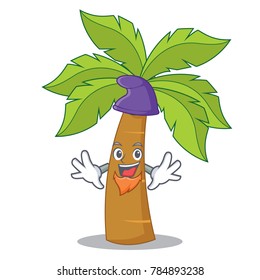 Elf palm tree character cartoon