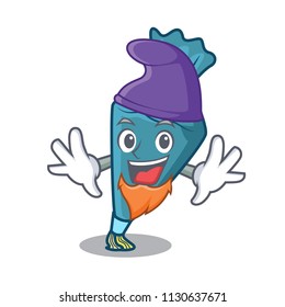 Elf pastrybag character cartoon style vector illustration
