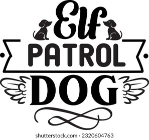 Elf patrol dog svg, Dog Christmas svg design, pet Christmas svg file